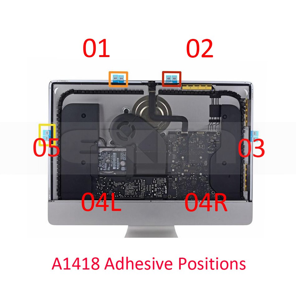 100 sæt/parti lcd -skærm klæbebånd til apple imac 21.5 ''  a1418 a2116 tape til tape rapair udskiftning