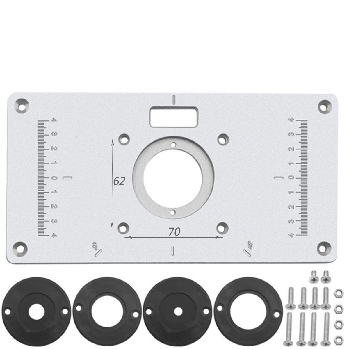 Router Table Insert Plate Woodworking Benches Table Saw For Multifunctional Wood Plate Machine Engraving 4 Rings Tool: C