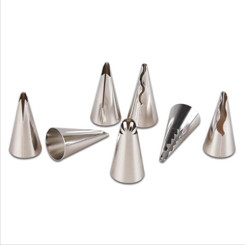 10 Stks/set Wedding Cake Decorating Icing Rvs Russische Nozzles Rok Taart Nozzles Piping Tips Gebak Siliconen Cake Zakken