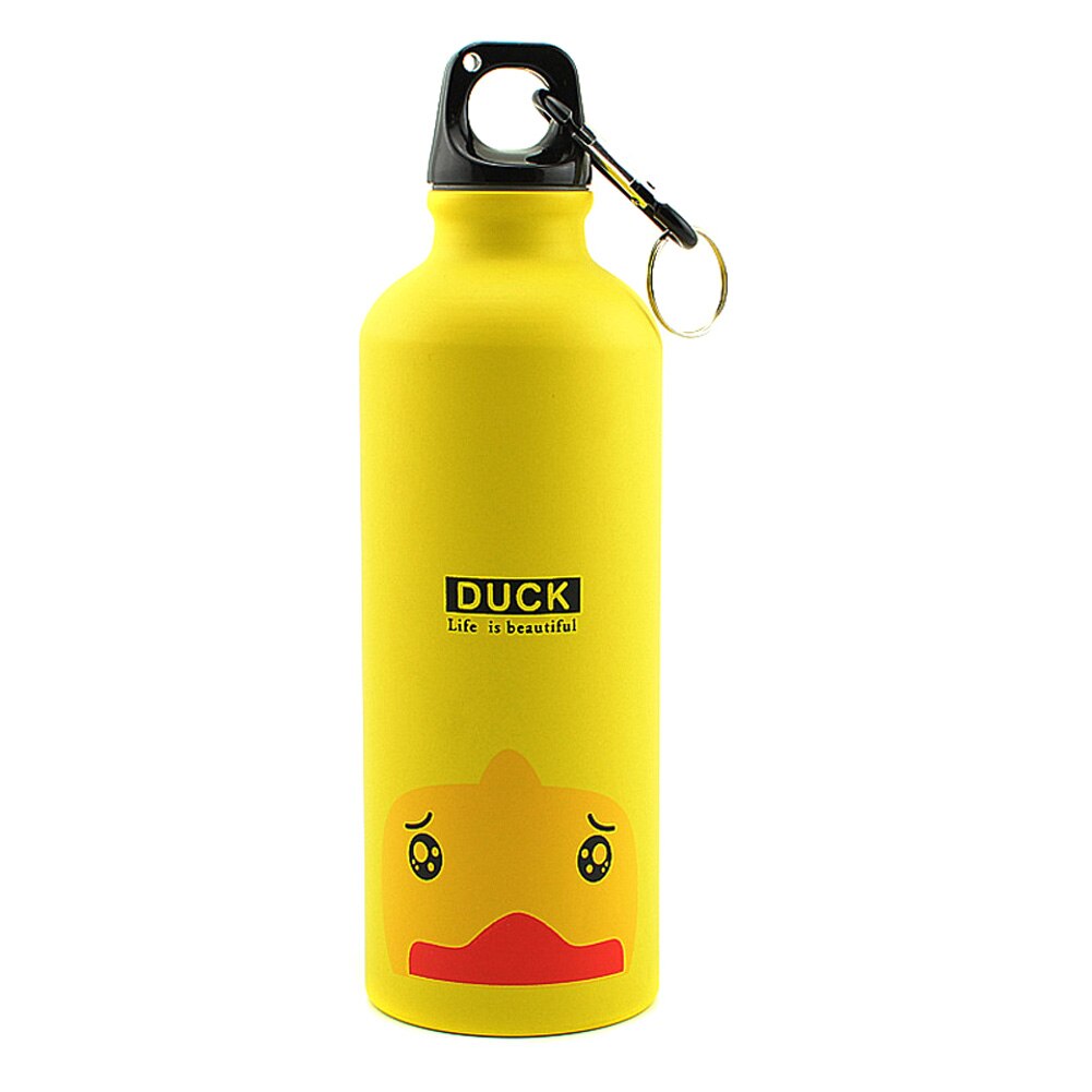 Botella de agua de aluminio para exteriores, botella de gran capacidad para viaje, deporte, ciclismo, Camping, bicicleta, SAL99, 500ML: bright yellow