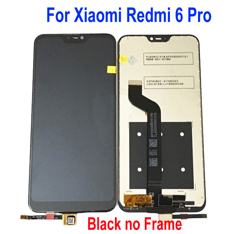 100% Tested Work For Xiaomi Mi A2 Lite 5.84" LCD Display Touch Screen Digitizer Assembly For Redmi 6 Pro + Frame Sensor Pantalla
