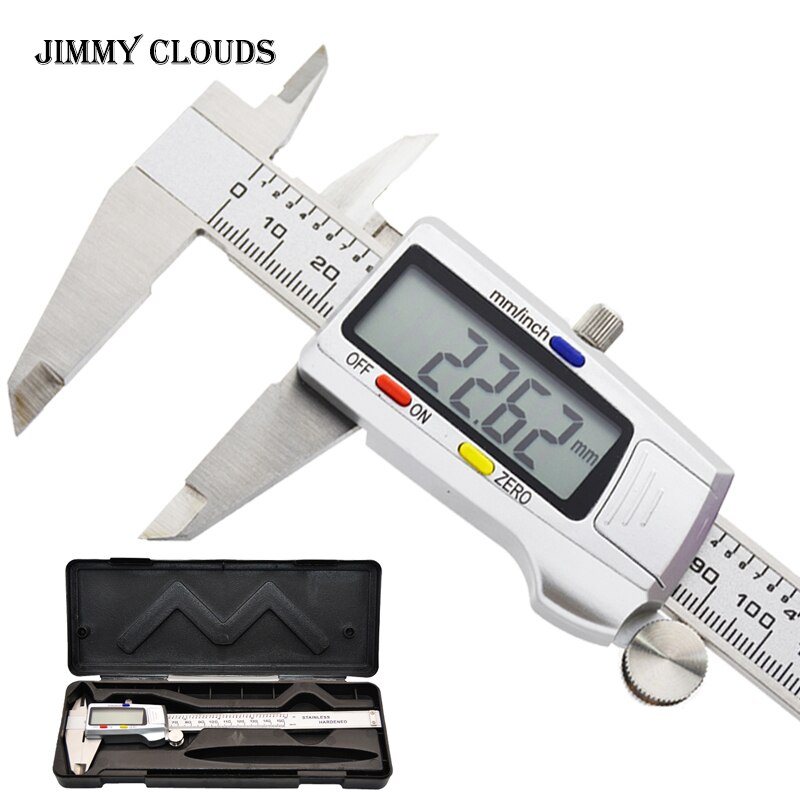 High Precision Stainless Steel Digital Caliper 6 inch 150mm Metal Measuring Instrument LCD Vernier Calipers Measuring Tool