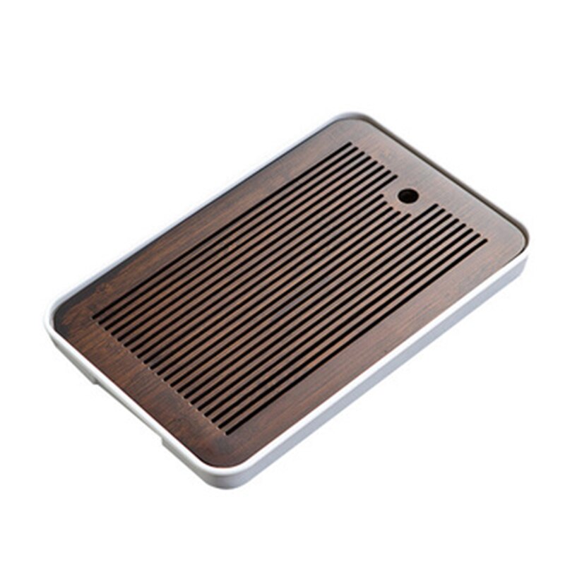 Chinese Bamboo Melamine Small Tea Table Tea Set Tray Drainage Water Storage Kung Fu Tea Set Household Simple Tea Tray Tea Sea