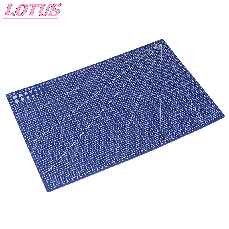 PVC rectangular cutting mat, made of pp plastic. Grid line tool, plastic, A3, 45cm x 30cm, 1Pcs