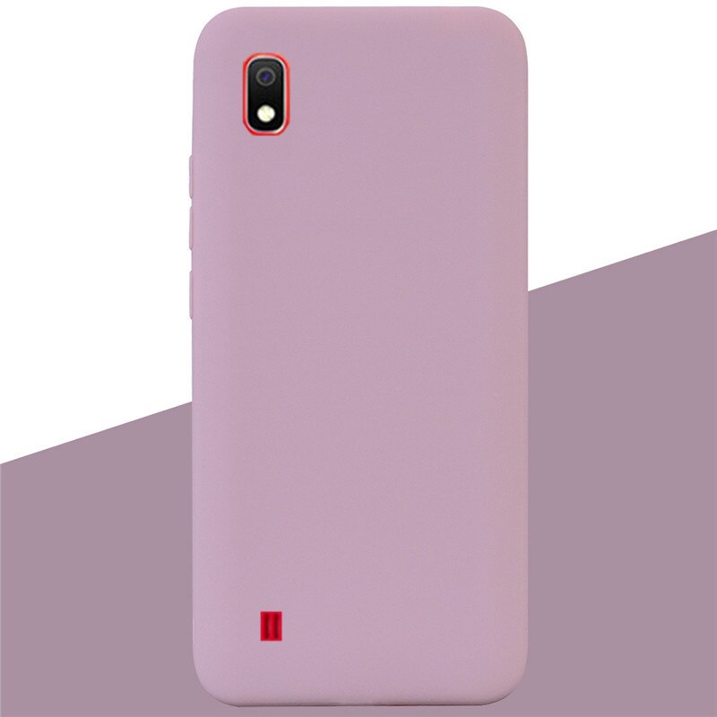 Silikon Fall Für Samsung Galaxy A10 Fall Weiche TPU Zurück Abdeckung Telefon Fall für Samsung A10 EINE 10 SM-A105F a105 Silikon Abdeckung: 15 Lotus Pink