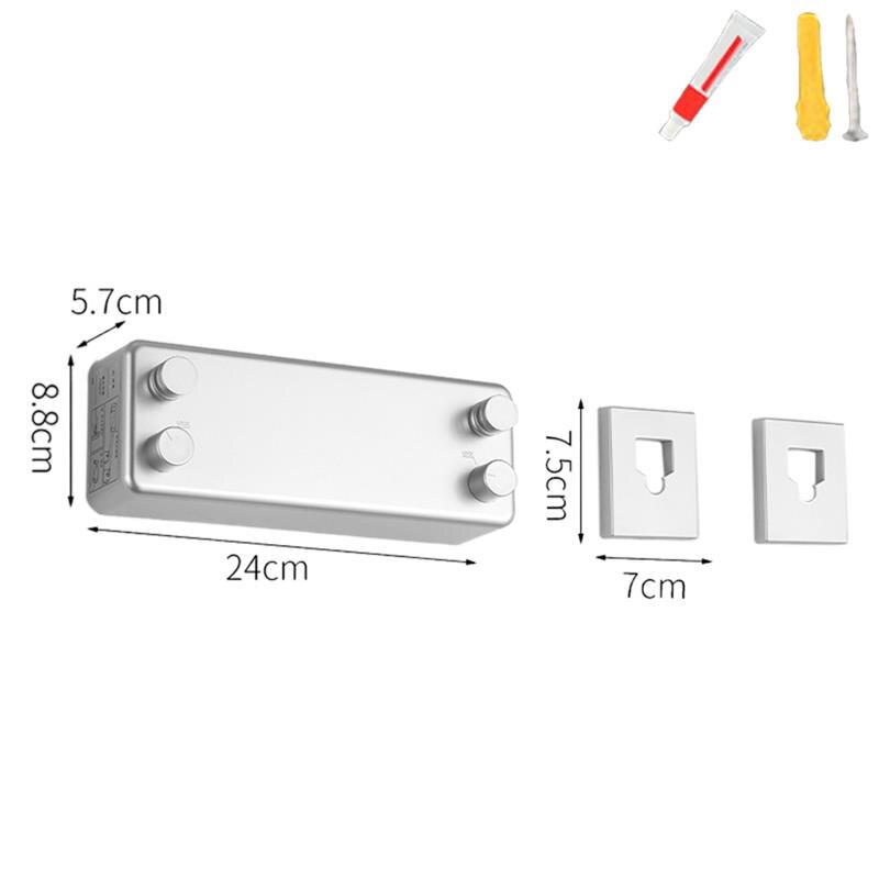 Clothes Line Stainless Steel Balcony Wire Rope No-hole Indoor Clothes Quilt Dry Hanger Invisible Telescopic Clothes Hanger: Silver