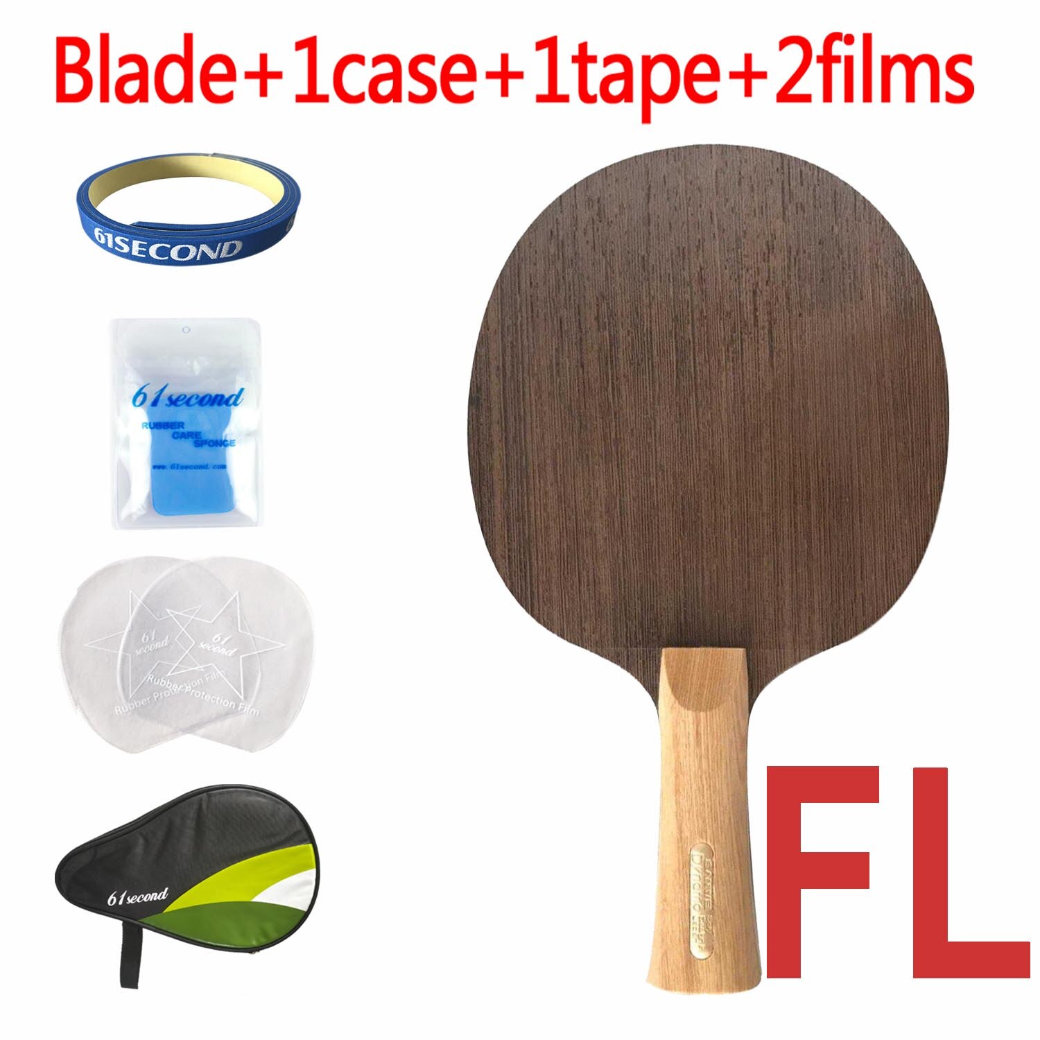 Sanwei-Dinamo de madera de 5 capas, mango de ciprés, hoja de Ping pong ligera y rápida para tenis de mesa: FL with HM case