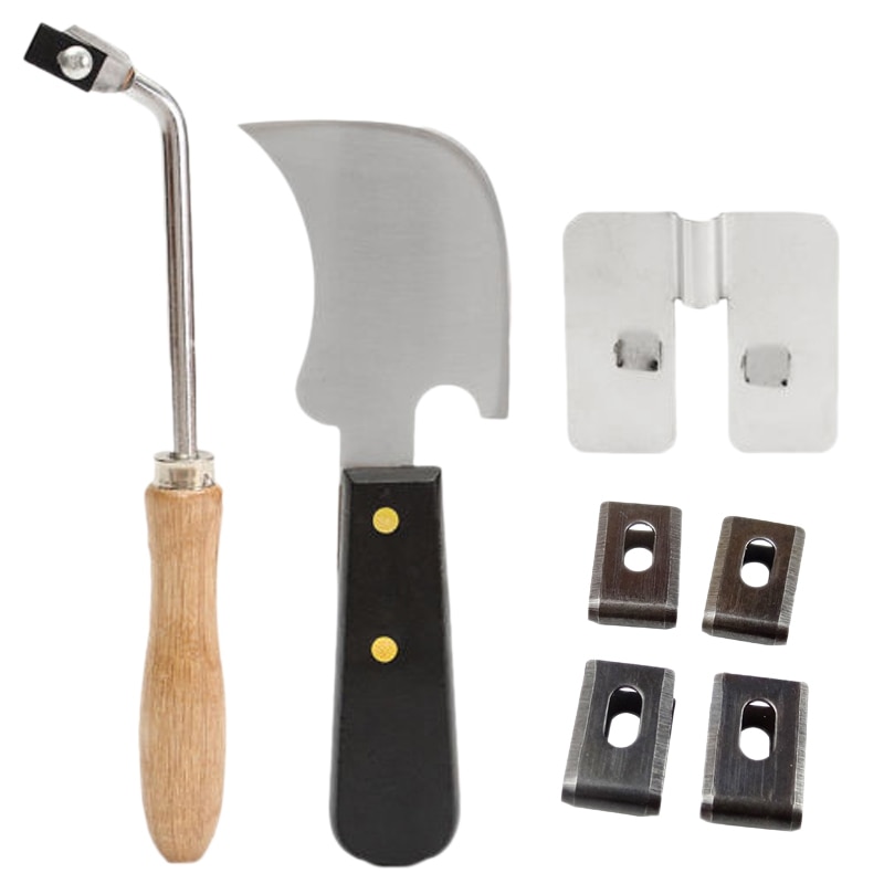 7Pcs Stainless Steel Vinyl Floor Welding Kit Accessories Set for Floor Cutting Groove Guide: Default Title