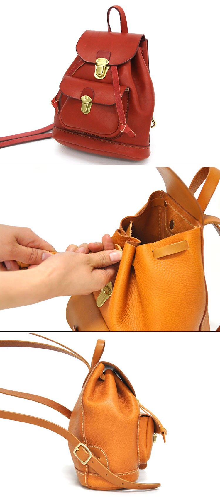 DIY leather craft backpack sewing template 500gsm kraft paper die cutting template hollowed stencil 25x21x10cm