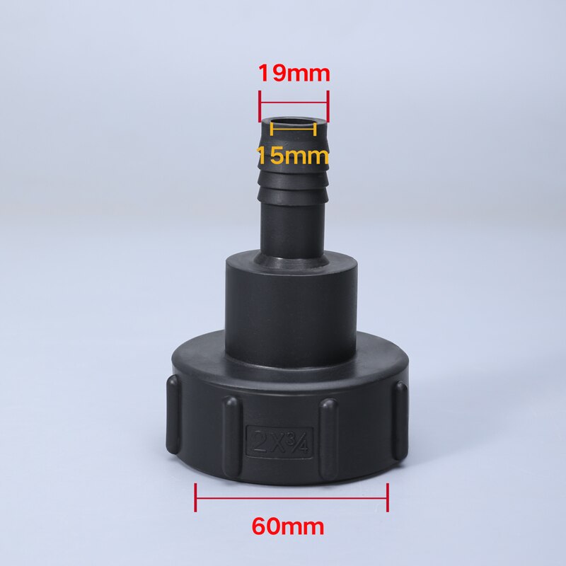 1000l ibc säiliösovitin 60mm karkea kierre hanan liitin vesisäiliöliitin kotipuutarhan veden tyhjennysliitoksiin 1 kpl: 19mm