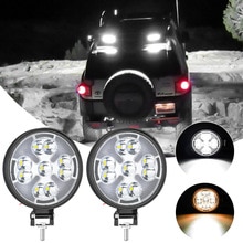 48W 23 Led Verlichting Auto Ronde Led Licht Super Heldere Mini Daglicht Wit Geel Licht Voor Auto Motor vrachtwagens