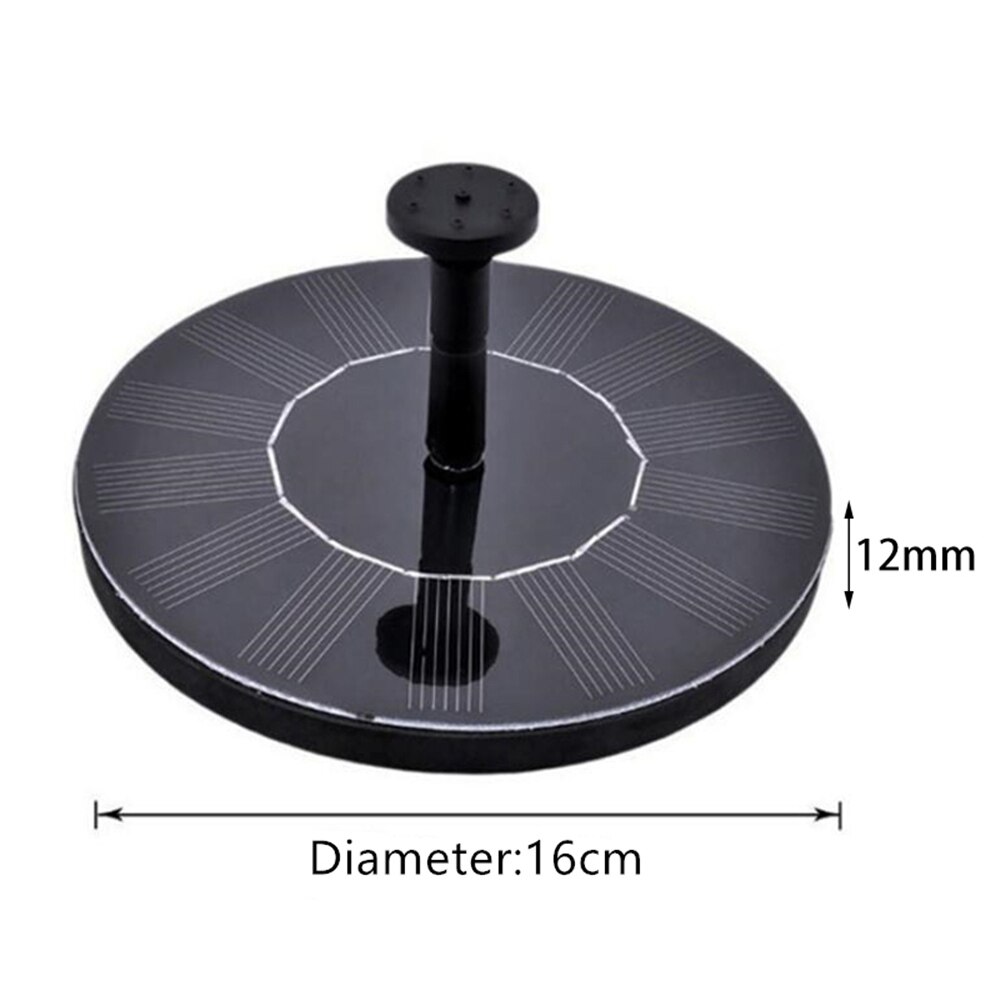 Solar Powered Fountain Pump Bird Bath Water pump For Garden Patio Decoration 1.5W Free Standing