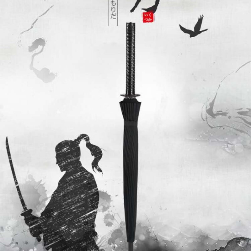 Schwert Katana Regenschirm Langen Griff Große Uv Schutz Winddicht Geschäft Regenschirm Guarda Chuva Haushalt Handelswaren BD50UU
