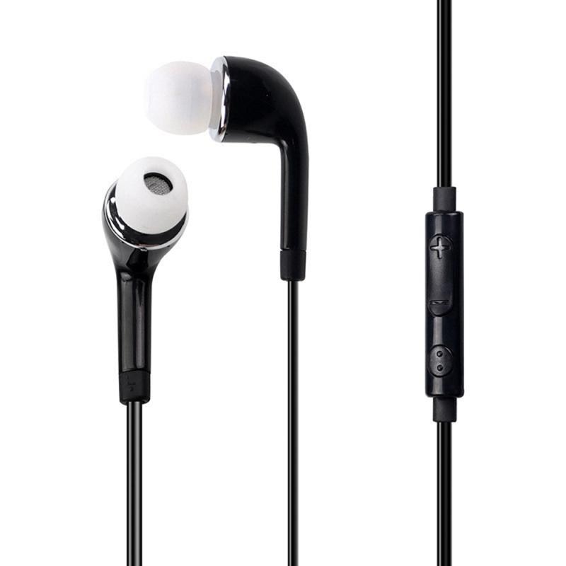 In-Ear Earphone Samsung S4 3.5mm Bass Sport Headset Stereo Headphone With Mic For Xiaomi Samsung Huawei Computer Laptop Earbud: black