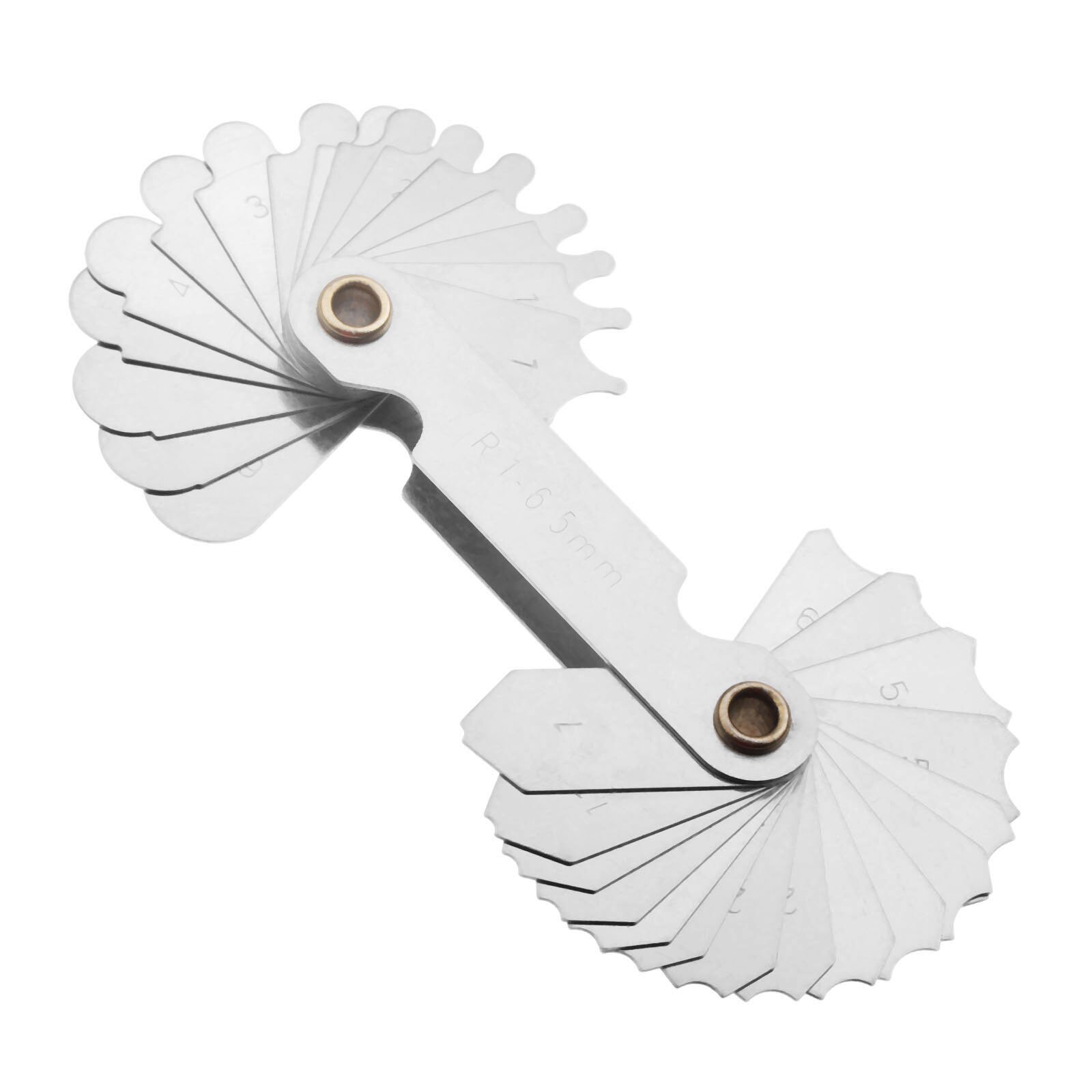 DRELD Stainless Steel R1-6.5mm Radius Fillet Gauge Gage Measuring Tool External Internal Concave Convex Measuring Gauging Tool