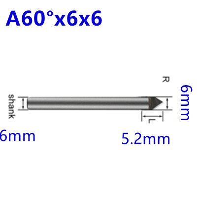 Cortador de grabado de mármol y piedra, brocas enrutadora de granito, torno de carburo CNC, cuchillo grabador para tallar azulejos, herramienta fresadora de perforación: 5,5 mm