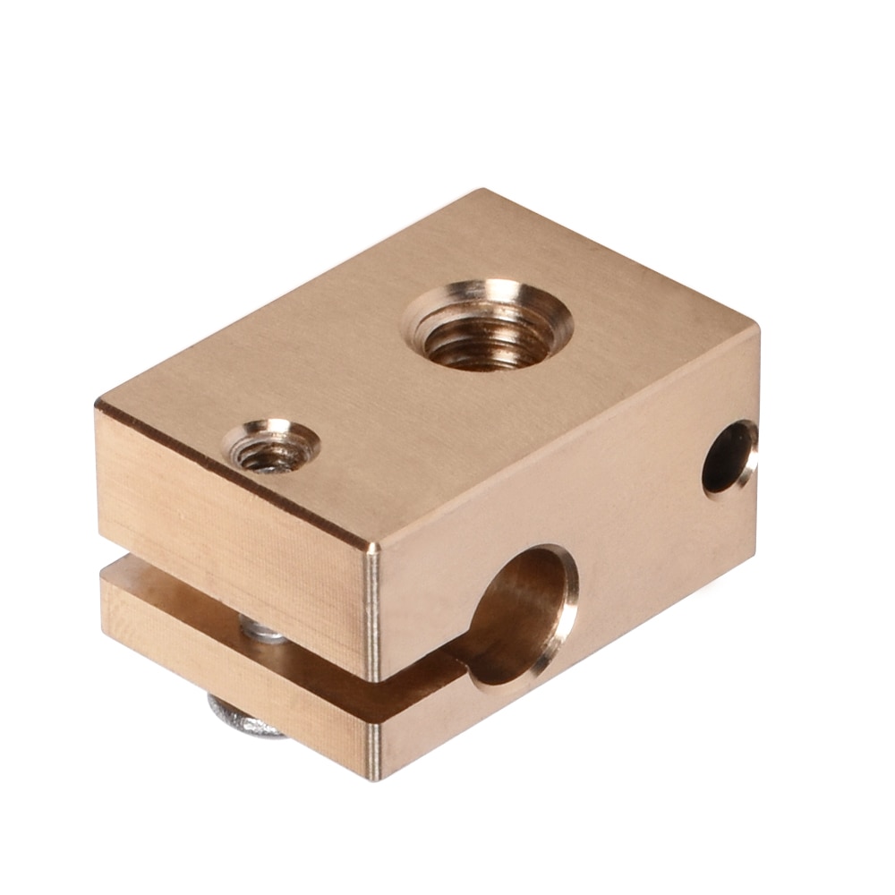 V6 Heater Block Brass 3D Printer Parts For E3D Hotend J-head Extruder Sensor Cartridges PT100 To V6 Nozzle Titan