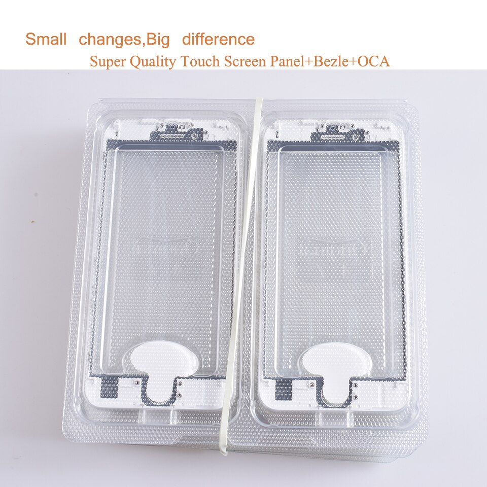 10Pcs/lot For iphone 7 6S Plus Touch Screen Panel Front Outer Glass With Bezel Frame OCA For iphone 5 5S 6 7 8 Touch 3 in 1