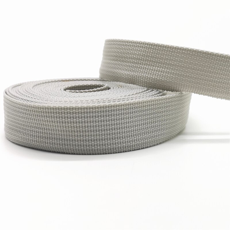5 Meters 25mm PP Ribbon Belt Bag Webbing Pit Pattern Webbing Knapsack Strapping Sewing Bag Belt Accessories: Light grey
