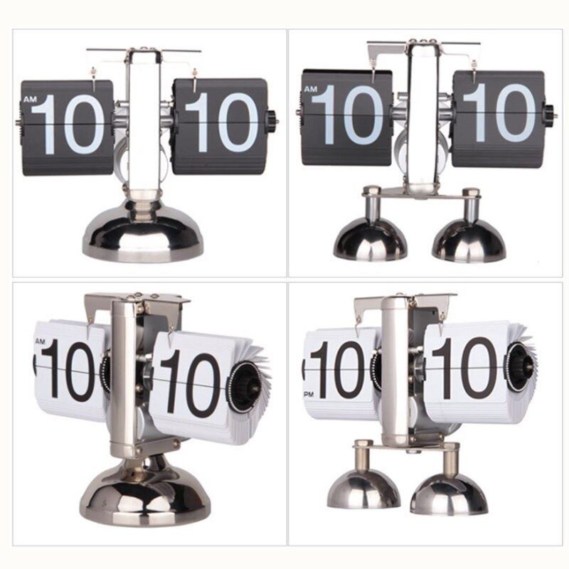 Horloge rotative automatique de Page Style européen, petite Balance, toute nouvelle horloge de bureau rétro pour salon, décorations simples pour la maison