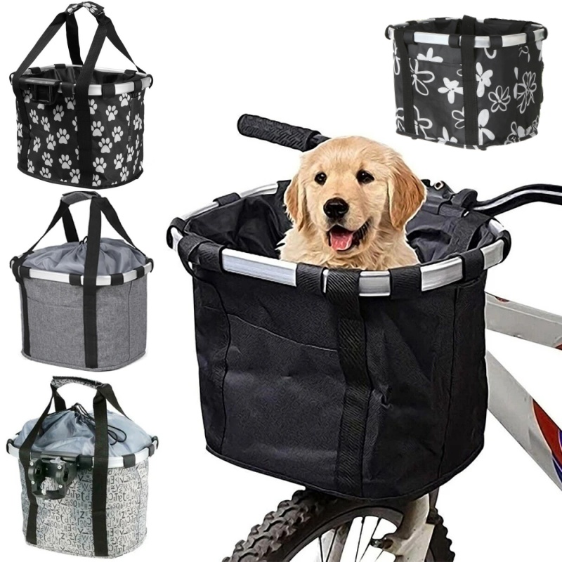 Mir avant pliable pour vélo de montagne, sac de transport pour animaux de compagnie, poignées amovibles, panier de vélo portable, charge de 3kg