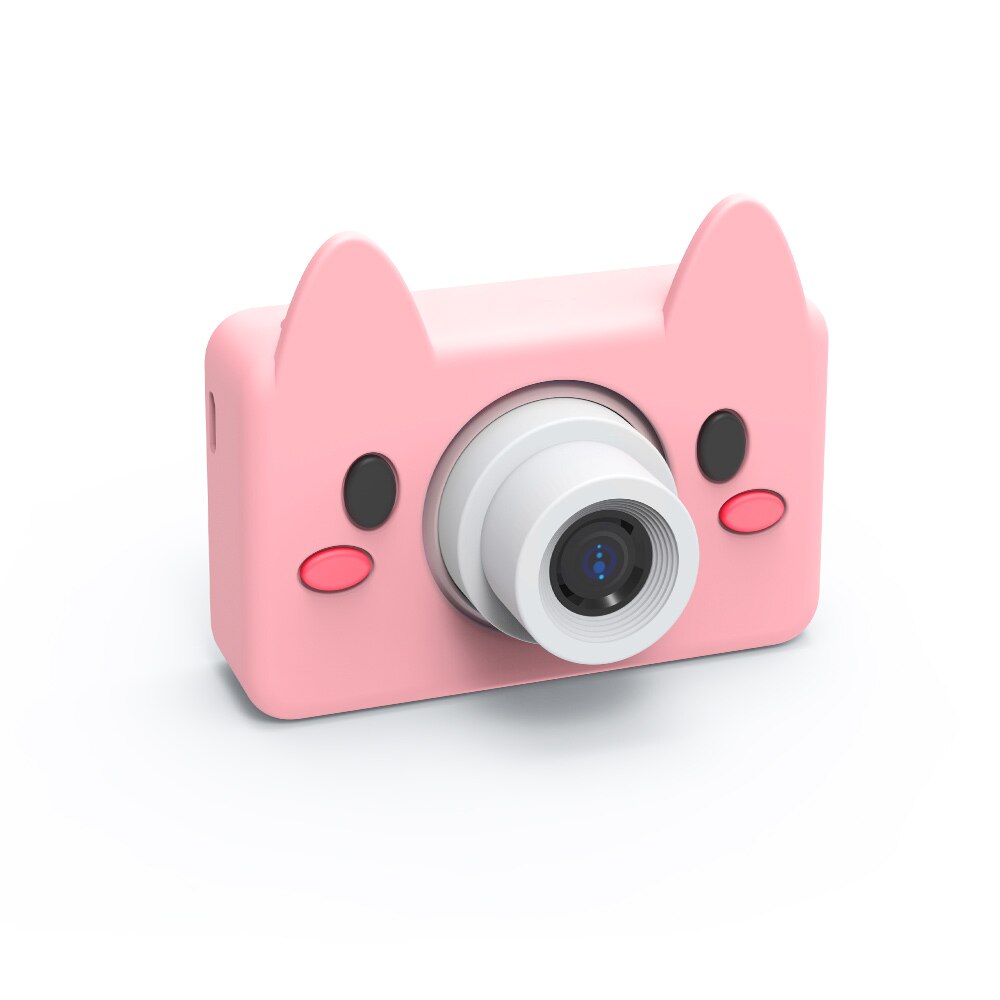 Kids Mini Digital Camera Children 1080P Cute Camcorder Video Recorder Xmas Spy Gadgets Toy Camera: Pig