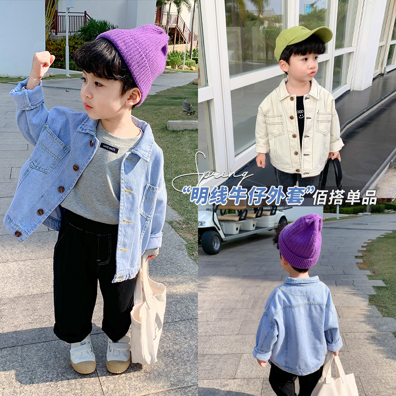 Thread Spring Autumn Boy Coat Overcoat Top Kids Costume Teenage Children Clothes Plus Size