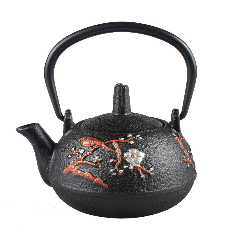 Retro støbejernskedel tekande kungfu kedel boligindretning 300ml: Rød