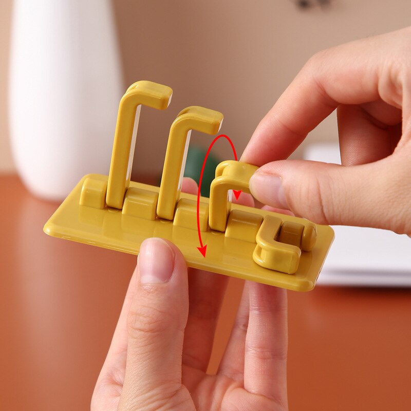 Gancho giratorio multiusos, gancho de 4 eslabones, estante de pared para baño, toallero, sin perforación y sin huellas, WWO