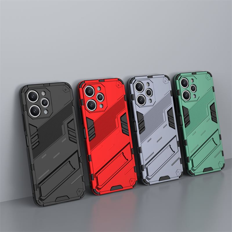 Para Xiaomi Redmi 12 funda para Xiaomi Redmi 12 funda protectora Punk armadura Capa Shell Kickstand funda de teléfono para Xiaomi Redmi 12 4G
