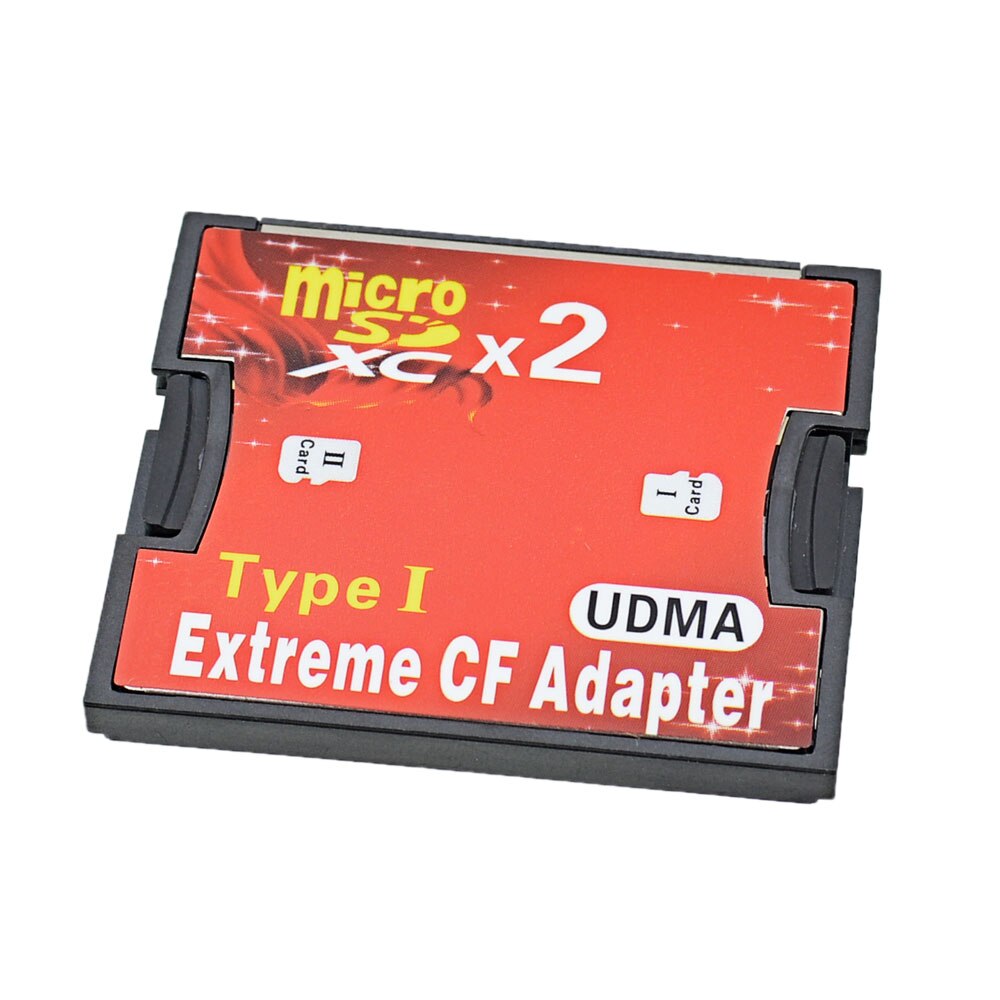 Original High Speed Dual Micro SD SDHC SDXC TF to CF Adapter MicroSD to Compact Flash Type I Card Converter with Retail Package