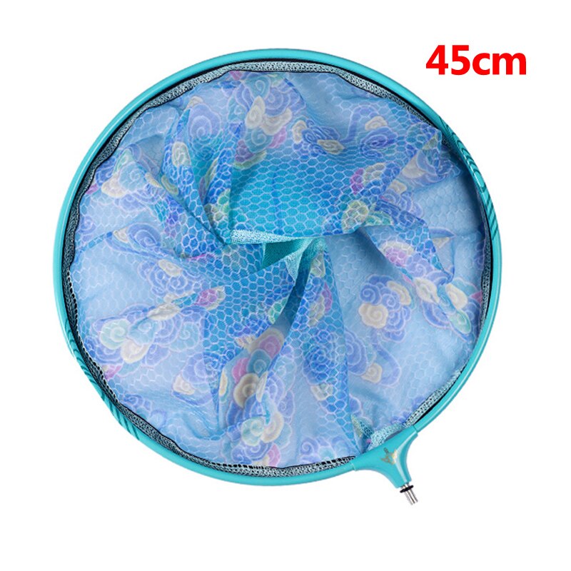 Filet de pêche télescopique pliable en carbone, 2.1M 3M, à longue poignée, équipement pour la pêche, X437B: 45m net Blue