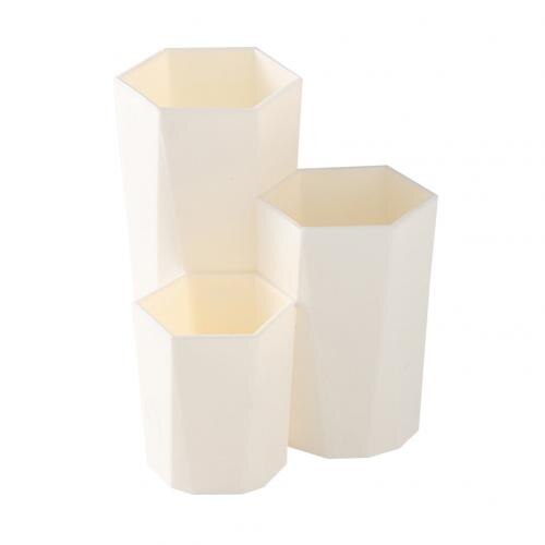 Caja de almacenamiento de cosméticos de escritorio de plástico pinceles para lápiz labial soporte organizador cajas de esmalte de uñas joyería estante de exhibición Kits de herramientas de maquillaje: Blanco
