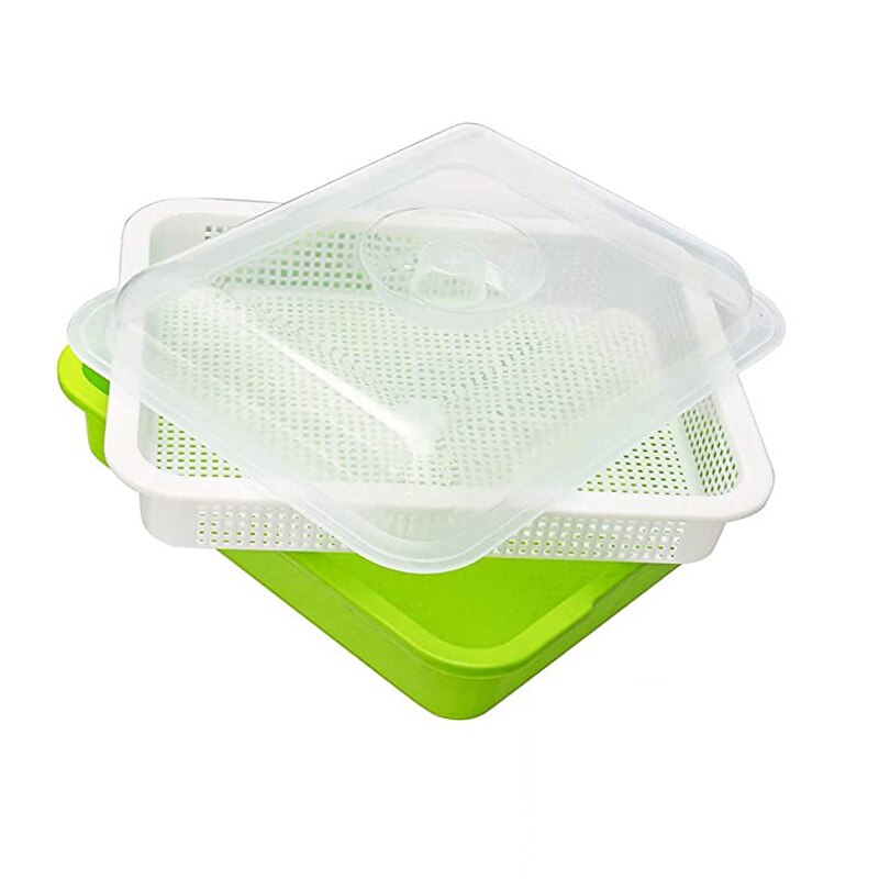 Sistema hidropónico, bandeja de plántulas, germinador sin cola, semillas vegetales, caja de cultivo de raíz, gran capacidad, protector de cultivo para jardín