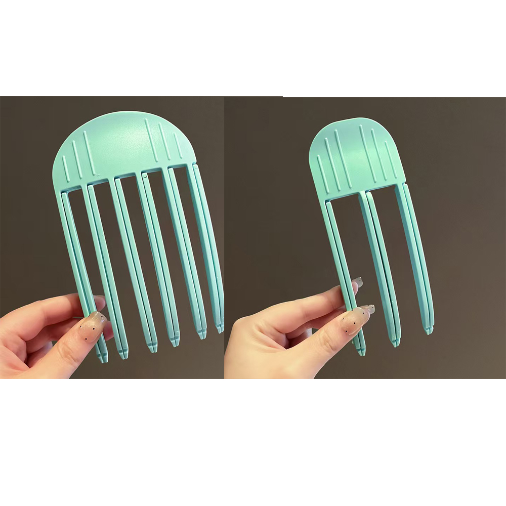 1/2Pcs Simple Fluffy Hair Roots Clips No Heat High Vertex Hair Curler Styling Fluffiness Women Men Volume Wind Sculpting Comb: DARK GRAY