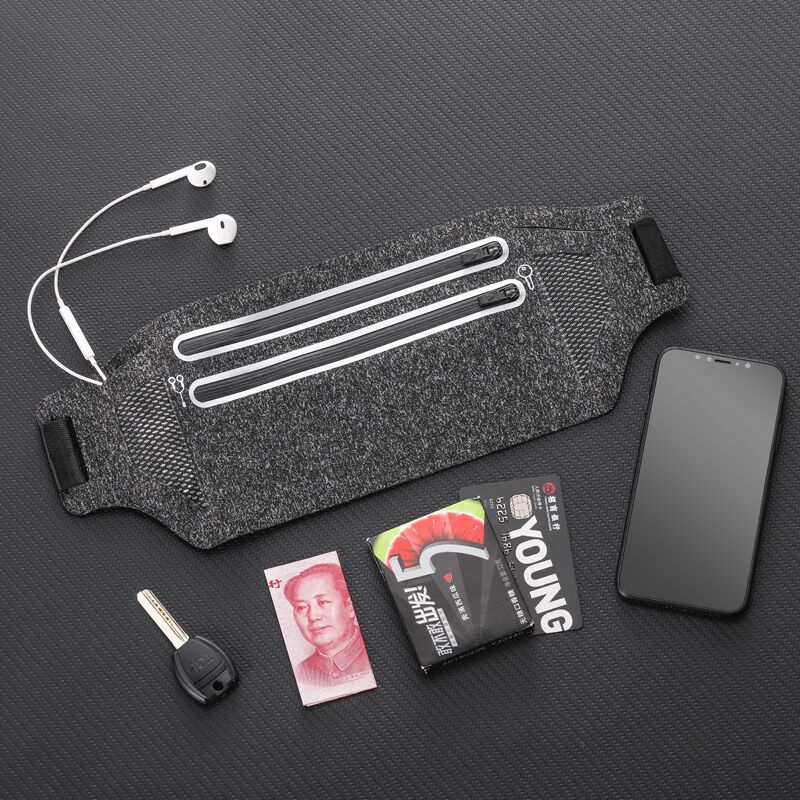 Sportheuptasje, hardlooptasje voor mobiele telefoon, multifunctionele outdooruitrusting, waterdicht, onzichtbaar, ultradun mini heuptasje.