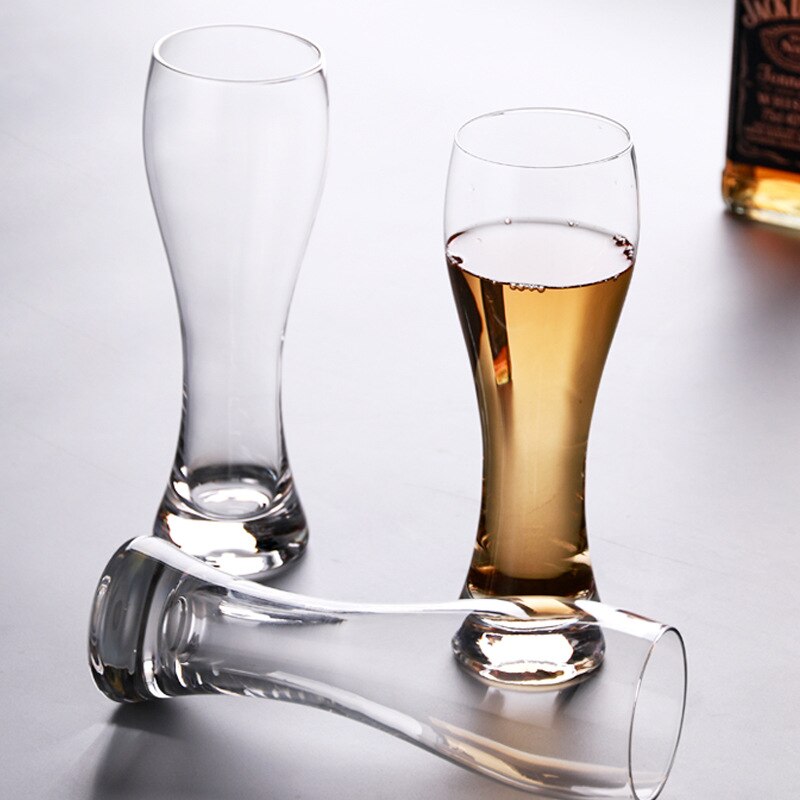 Stil klart glas øl krus rødvin kop varmebestandigt glas øl kop whisky kopper glasvarer rejse flaske bar køkken glas kop