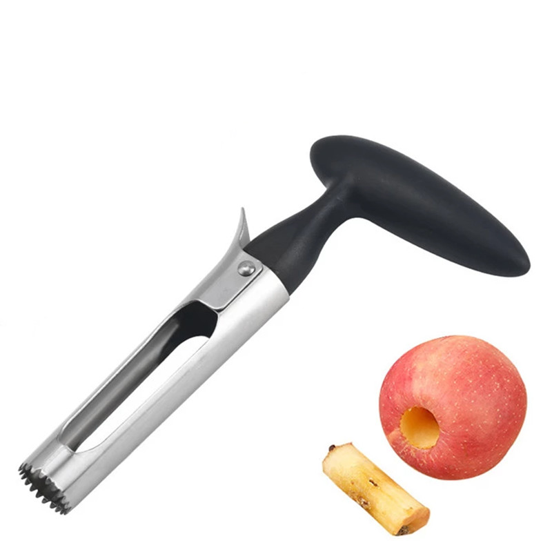Cuchillo triangular de acero inoxidable para tallar frutas, frutas y verduras para tallar utensilio, herramienta de cocina antideslizante: Apple corer