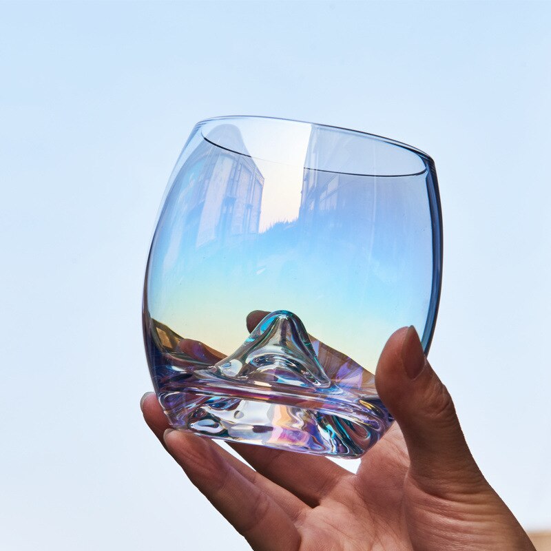 6 eins nordisch Stil Regenbogen Glas Träne Kristall Glas Hause Bunte Persönlichkeit Wasser Glas Netz verrotten Eisberg Glas