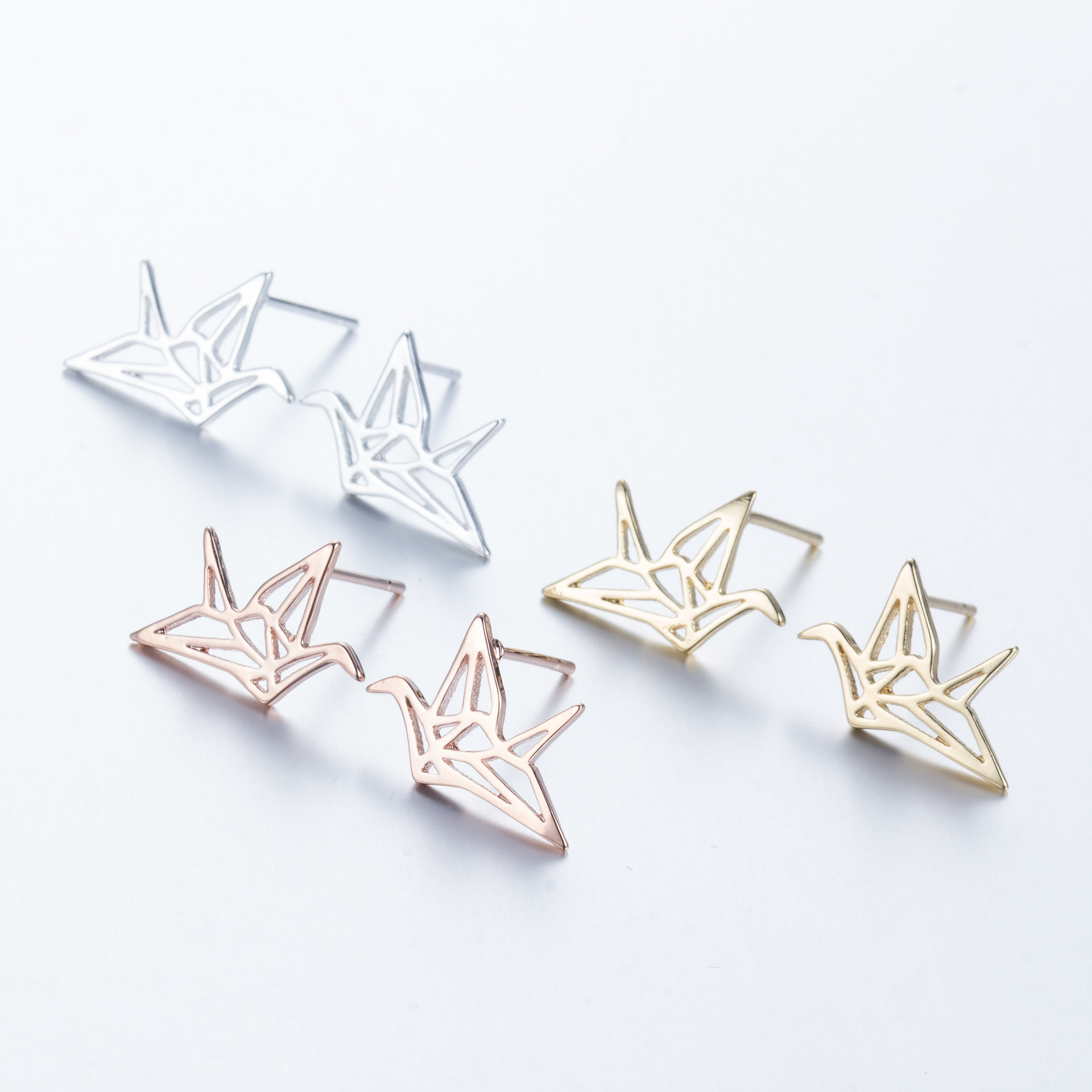 Smykker vill origami trane øredobber for kvinner vintage søte dyr fugl øredobber anheng