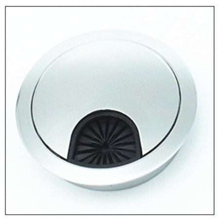 5PCS/LOT Computer Grommet Table Cable Outlet Furniture Hardware Zinc Alloy Desk Wire Hole Cover: Bright / 50mm