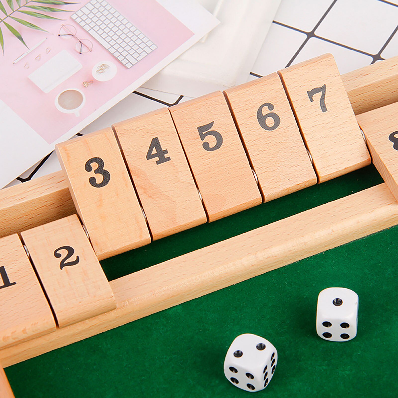 4 # holz Vier Player Digitale Flop Spiel Kinder Erwachsene Freizeit Gummi Holz Craps Interaktive Manuelle Gehirn Spielzeug Pädagogisches Spielzeug