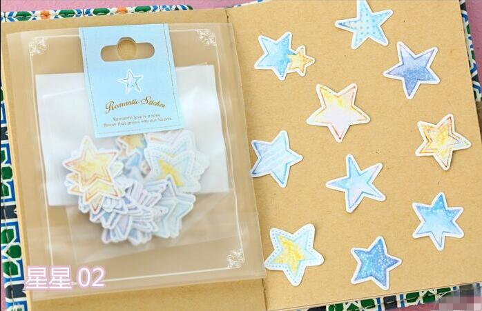Special Price! 65-70 Pieces / More Romantic Mini Paper Sticker Bag Diy Diary Planner Decorative Map Scrapbook Kawaii Stationery: YELLOW