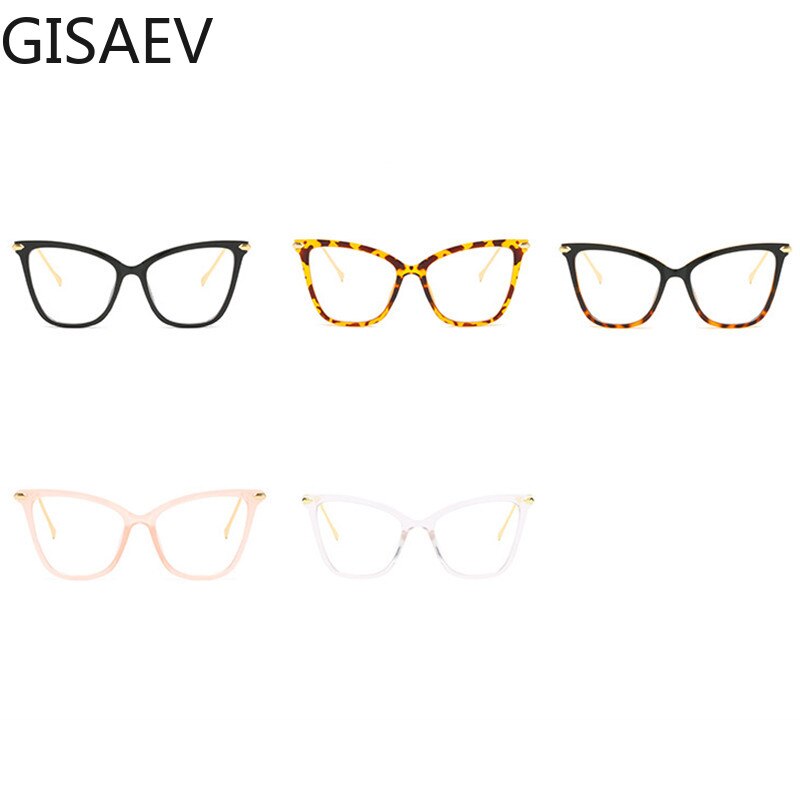 Gisaev overdimensionerede firkantede ramme kattebriller kvinder store uregelmæssige firkantede nærsynethed øjenklasse ramme retro super lette briller