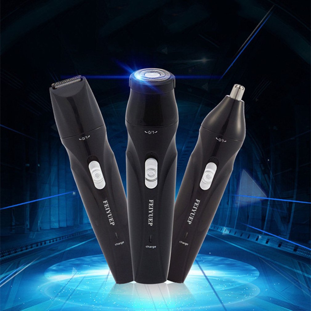 3-- in- -1 multifunctionele elektrische baardscheermachine, usb-oplaadbaar, draagbaar mini-scheerapparaat voor neus en oren, voor gebruik op reis