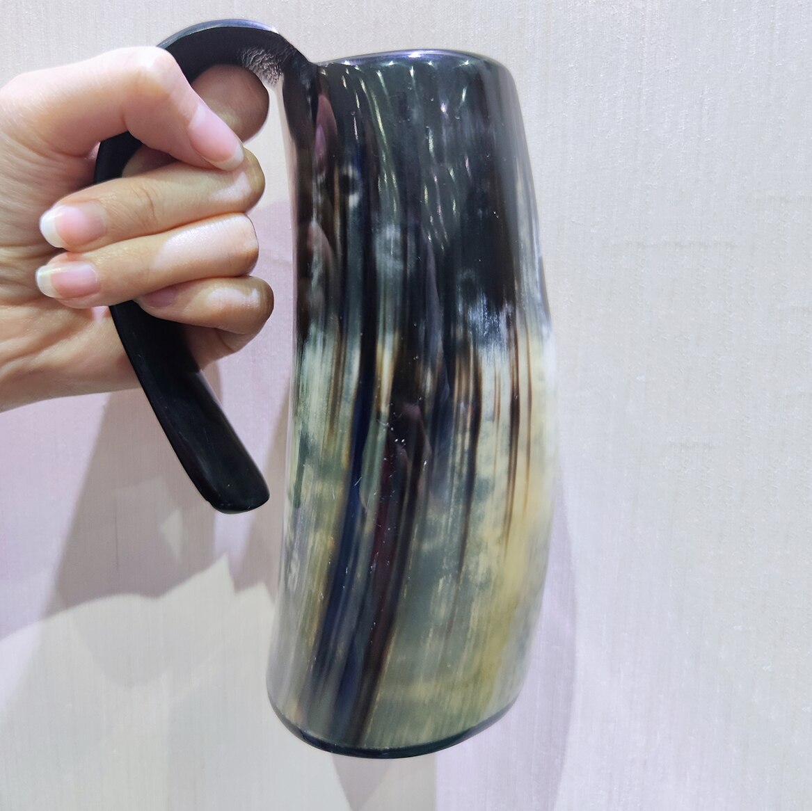 Tazza di corno di bue fatta a mano artigianato bicchiere da Whisky bicchiere da vino bere caffè vichingo tazze da tè Dropshipping commercio tutto'ingrosso più venduto