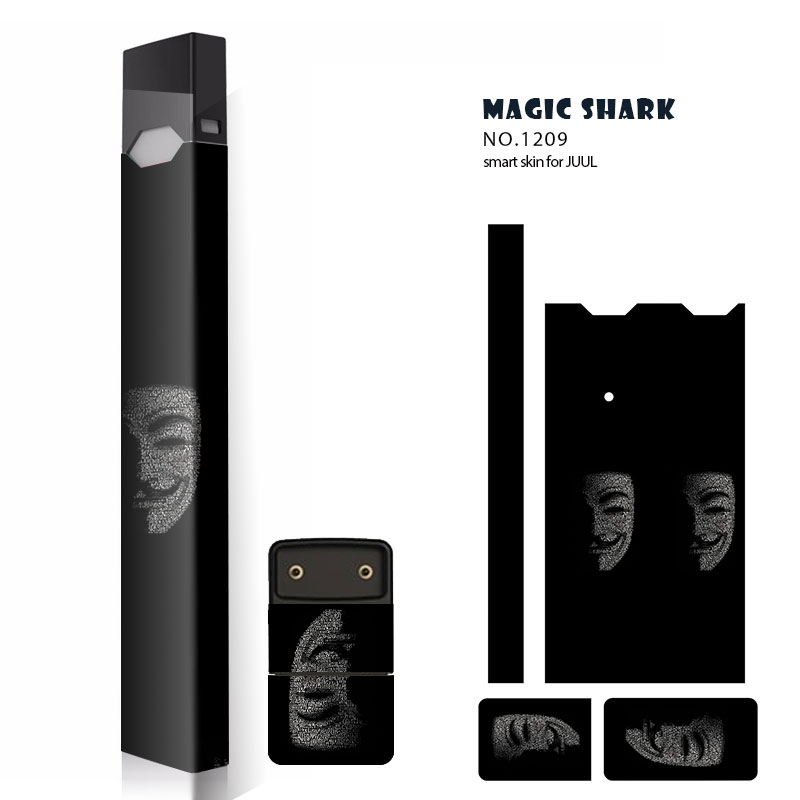 Magic Shark Deadpool Skull V-Vendetta Batman Sticker for Juul Stereo Film Electronic Cigarette Sticker Skin for Juul Case