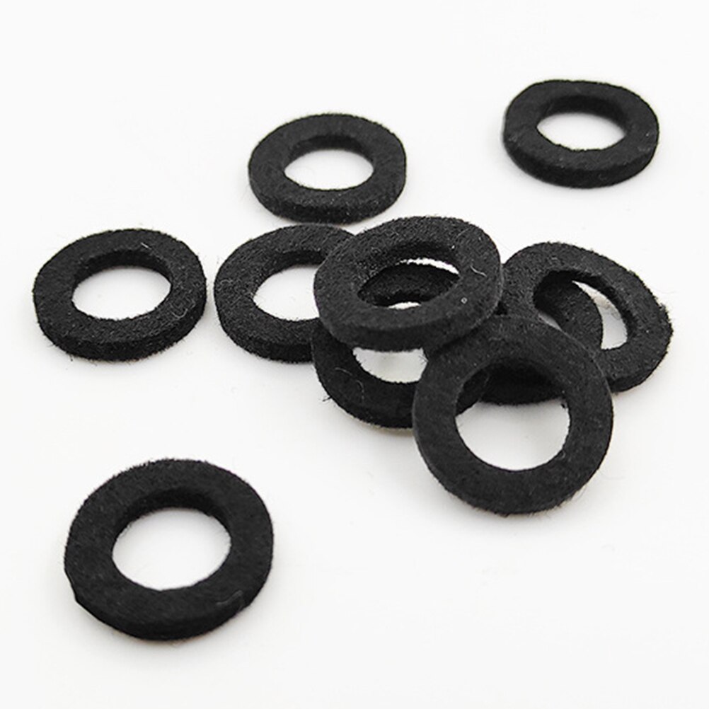10pcs Trumpet Valve Felt Washers Cushion Pad Trumpets Musical Instrument Accessory (Black)