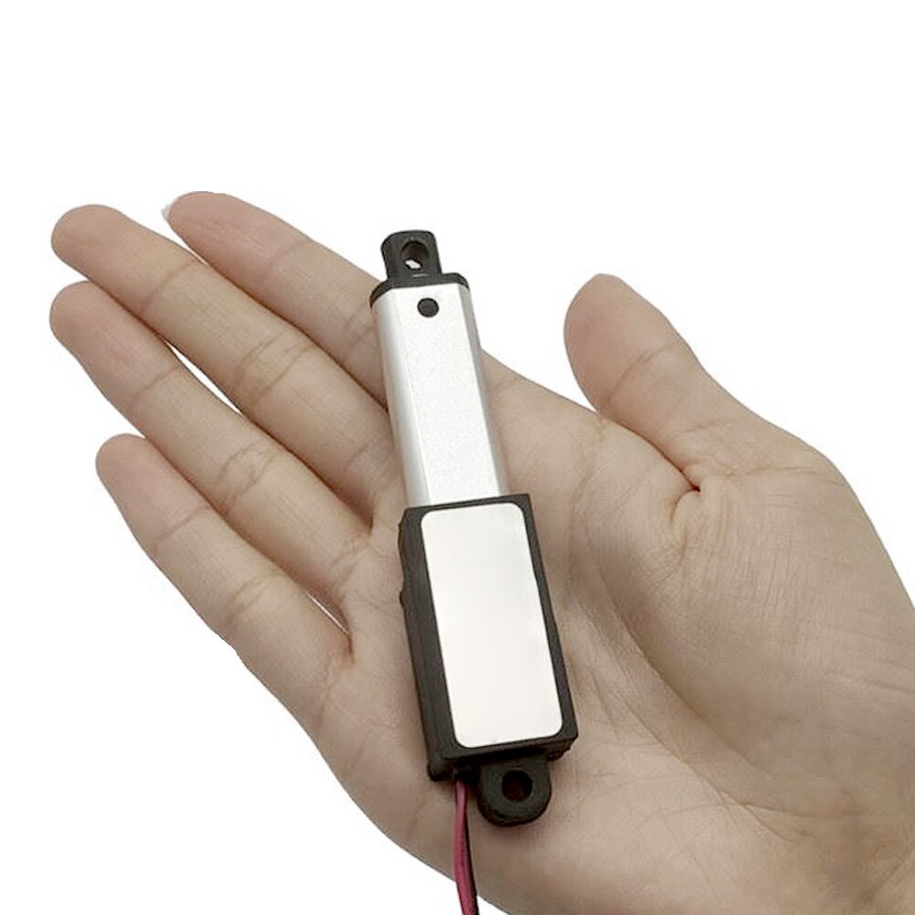 Elektrische Micro Lineaire Actuator, 75 Mm Slag Robuuste Mini Lineaire Actuator Aluminiumlegering 12V Slijtvastheid voor Landbouwmachines (Met beugel