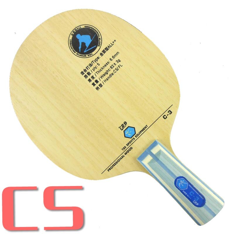 C-3-tenis de mesa, 3 hojas para tenis de mesa, ping-pong, C3 C, 729: CS  short handle